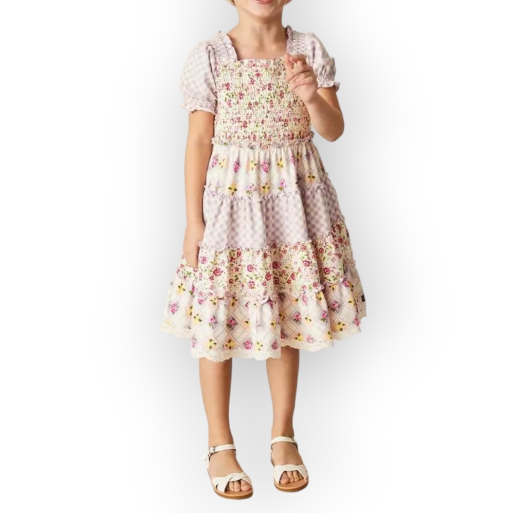 Matilda Jane Pink and White Kids Spring Dress - Picture 2 of 9